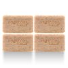 DR.JACOBS NATURALS Castile 5 oz Bar Soap for Face and Body Triple Milled Loofah Exfoliating Vegan (Lucy Rose)(4-pack)