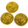 Wankko 100PCS Pirate Gold Coins Plastic Play Gold Treasure Coins for Play Favor Party Supplies