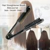 Clamp Hair Brush Straightener Detangler Splint Comb Nylon Bristle Double Sided Straightening Brush Air Vented Flat for Wet,Dry,Fine,Thick Natural Hair