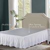Bed Maker’s Never Lift Your Mattress Microfiber Wrap-Around Bed Skirt, Gathered Ruffled Style, Classic 14 Inch Drop Length, Queen, White
