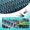 Lash Clusters DIY EyeLash Extension 320PCS, 0.07 C Curl 8-18MIX 40D Curl Wispy Fluffy Cluster Lashes Extension, Individual DIY Single Lashes Cluster Extensions for Eyelash Extensions Beginners