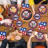 96 Pcs Baseball Plates Baseball Birthday Party Supplies Including Baseball Plates and Napkins Forks, Baseball Party Favors for Kids Baseball Party Decorations