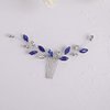 fxmimior Simple Dainty Blue Crystal Rhinestone Hair Comb Hair Accessories with Rhinestone Bridal Silver Side Combs for Women Hair Ornaments in the form of Combs