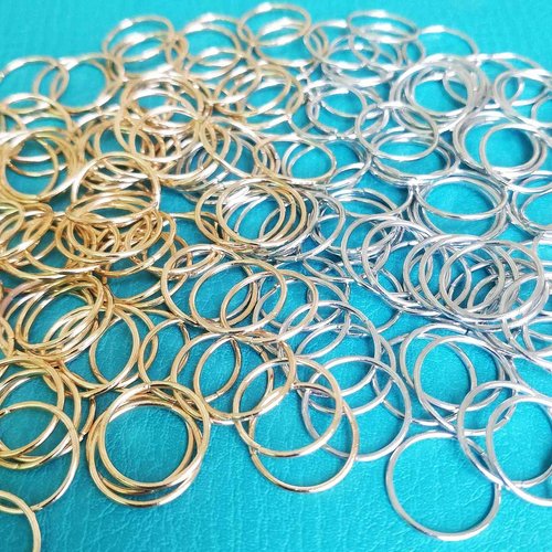 200 PCS Hair Braid Rings Hair Hoops Braid Hair Clip Accessories for Women and Girls Dreadlocks, 2 Color(Gold and Sliver)