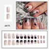 24Pcs Halloween Press on Nails Short Square Spider Fake Nails with Designs Full Cover Glitter Nails Tips False Nails Glossy Artificial Halloween Nails French Tip Acrylic Glue on Nails for Women Girls