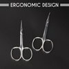 ASIPRO Cuticle Scissors Extra Fine Curved with Case Manicure Scissors for Women & Men Cosmetic Scissors Tijeras para Cuticula Profesional Nail Scissors Stainless Steel Sharp Cuticle Scissors for Nails