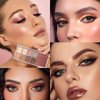 GEUUFEA Matte Nude Eyeshadow Palette, Pink Brown Eye Shadow Powder Palette, Blendable Eyeshadow Shade for a Sweet Everyday Makeup Look