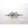 Small silver geometric design metal hair clip barrette for fine hair (Clip quantity: 1 Clip)