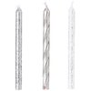 Dazzling Glitter & Silver Spiral Birthday Candles - 24ct Assorted Pack - Premium Quality, Long-Lasting & Elegant Design - Ideal for All Occasions