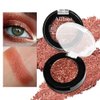 Rose Gold Glitter Eyeshadow High-Impact Multi-Dimensional Metallic Finish Eye Shadow, One-Swipe Coverage, Long Lasting High Pigment Shimmer Eye Makeup Palette for Mature Skin, Metal (15H Sunset Glow)