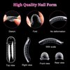 BOMOQING Dual Forms for Poly Nail Gel, 144PCS Dual Nail Forms Molds, Acrylic Full Cover False Nail Tips, 12 Styles 12 Sizes Scale for Manicure Extension