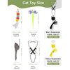 CAPHONT Hanging Interactive Cat Toy for Indoor Cats, 3 Pack Retractable Cat Feather Toy Kitten Toys with Bell/Elastic Rope/Adjustable Buckle for Play Chase Exercise Teaser