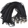 Bird Fiy Black Lanyards 100 Pack Bulk Badge Lanyards with Clip Neck Flat Lanyard with Badge Lanyard Bulldog Clip
