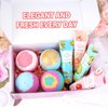 Spa Gift Baskets for Women, Bath Sets for Women Gift, Unique Bath Bombs and Hand Lotion Set, Mom Birthday Gifts, Christmas Gifts for Corworkers, Self Care Bath gifts, Relaxing gifts for Adults Teacher