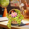 Flower Bouquet Building Set with LED Light, Flowers Basket Bonsai Botanical Collection Building Toys for Adults And Kids, Home Decor Gift for Valentine's Day, Birthday, Christmas Day（691PCS）