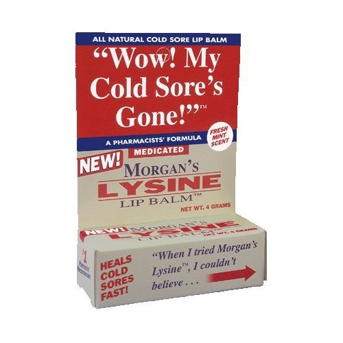 Morgans Lysine Lip Balm Medicated, 0.14 OZ (PACK OF 5) by Morgans