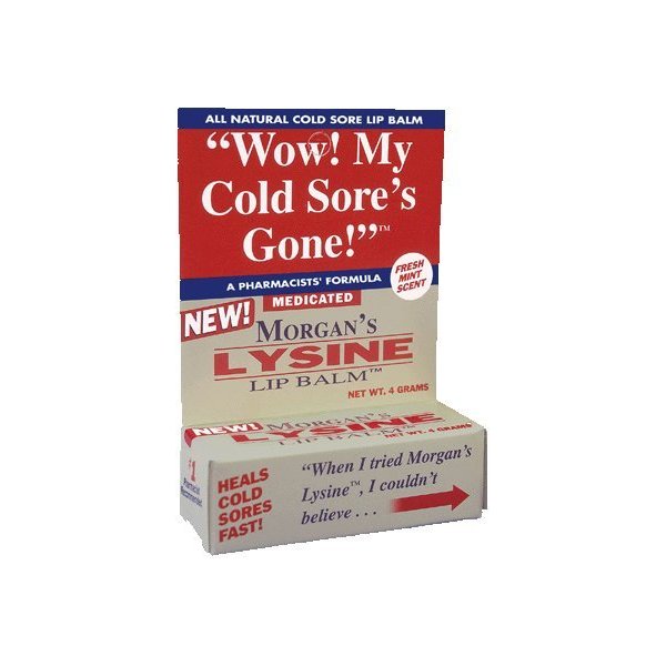 Morgans Lysine Lip Balm Medicated, 0.14 OZ (PACK OF 5) by Morgans