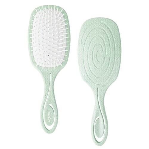 Sndyi Natural Wheat Straw Detangling Hair Brush, Green - Pain-Free Hair Detangler Brush, Remove K...