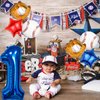 Baseball Balloons 1st Birthday Decorations for Boys, Baseball Party Decorations Baseball Sports Theme Party Supplies, 40 inch Foil Number Balloons Number 1 Balloon Blue Red White Sports Balloon Kits