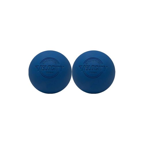 Velocity Massage Lacrosse Ball for Muscle Knots, Myofascial Release, Yoga & Trigger Point Therapy - Firm Rubber Scientifically Designed for Durability and Reliability - Royal Blue, 2 Balls