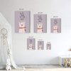 Smile Art Design Smile More Worry Less Cute Alpaca Purple Background Canvas Print Kids Room Decor Wall Art Baby Room Decor Kids Room Decor Nursery Decor Ready to Hang Made in The USA 28x19
