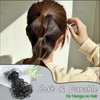 2500 PCS Hair Bands, Elastic Hair Band, Mini Hair Rubbers Ties with 2 PCS Topsy Tail Hair Tools for Girls Ponytail Hair Accessories, Soft Elastic Bands Non-Slip Small Hair Ties Black.