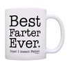 Fathers Day Mug for Dad Best Farter Ever Oops Meant Father Ceramic 11oz Coffee Mug Tea Cup White