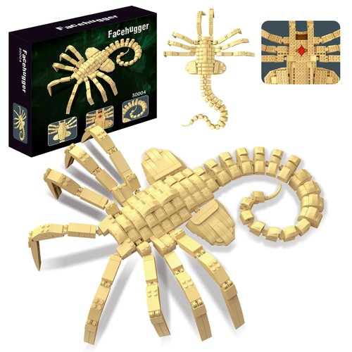 Xenomorph Facehugger Action Figure Building Kit Compatible with Lego,Cool Halloween Horror Toys for Adults and Boys 8-14 Years up 572 pcs