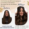 Ugeat Microlink Hair Extensions Real Human Hair Balayage Dark Brown to Ash Blonde Mix Brown Microring Hair Extensions Human Hair Silky Straight Micro Bead Human Hair Extensions 20 Inch 50s