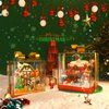 BrickBounty 714 Pcs Christmas Apple House Building Blocks Set with LED Lights & Transparent Display Box, Christmas-Toys Christmas-Tabletop-Decorations for Both Kids and Adults