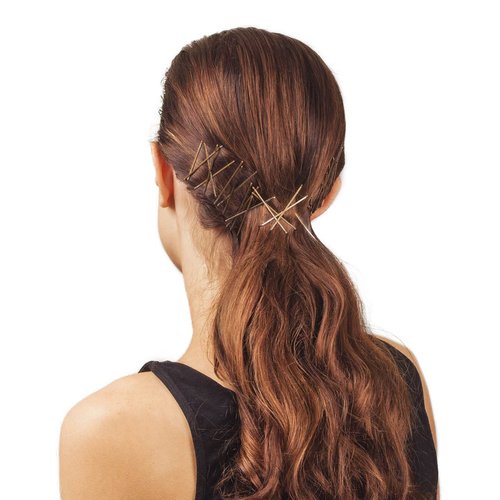 Kitsch Mini Bobby Pins - Hair Pins for Thin Hair | Small Bobby Pins for Girls Hair Accessories | Blonde Bobby Pins for Thick Hair | Hairpins | Bobby Pins Blonde Hair, 45 pcs (Brown)