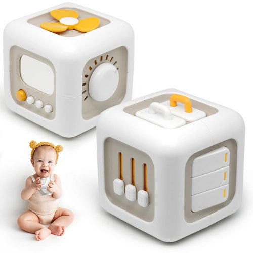 ChooKaChoo Montessori Toys for 1 Year Old, Busy Cube Toys for Travel, Fine Motor Skills Development, Busy Board & Sensory Activity Cube for Kids 1-3, Gifts for 12-18 Months Baby