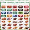 HOWAF 120pcs Football Temporary Tattoos American Football Under Eye Face Tattoos for Football Game Party, Football Tattoos Stickers Party Favor for Kids Birthday Classroom Prizes,Cheerleader Gifts