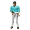 Bruder Toys - Bworld Realistic Medium Skin Tone Man with White Jeans Action Figure has Moveable Limbs and Can Grasp Objects - Ages 4+