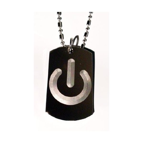 International Power on Novelty Humor Logo Symbols - Military Dog Tag Luggage Tag Key Chain Keychain Metal Chain Necklace
