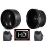 2-PC Lens Set HD Wide Angle & 2.2X TELEPHOTO Lens for Canon VIXIA HF M500