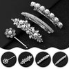 Janinka Rhinestone Hair Accessories for Wedding: Bridal Hair Pins, Crystal Bobby Pins, Silver Hairpin Barrettes, and Elegant Leaf Flower Accents for Women and Girls
