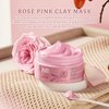 ANAI RUI Rose Facial Mask, Clay Mask with Kaolin Pink Clay, Niacinamide, Collagen, Hyaluronic Acid for Moisturizing & Smooth Skin, Pores Minimizers, Blackhead Remover, 4.23 Oz
