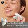 Stainless Steel Gua Sha - Metal Gua Sha Facial Tool. Firm Face Muscles, Reduce Puffiness, Facial Tension, Helps Lymphatic Drainage. GuaSha Beauty Tool for Body Neck Eyes. Massager with Travel Pouch