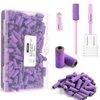 heemeei Small Sanding Bands for Nail Drill, 100Pcs Mini Sanding Bands 180 Medium Grits with Upgrade Design 3.1mm Mandrel Bits for Acrylic Nails Gel Manicures and Pedicure (Purple)