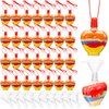 Yinkin Heart Sand Art Bottle Necklaces for Valentine Sand Art Set for Kids Valentine Party Favors DIY Art Activity Group Included 10 Pcs Mini Clear Plastic Funnels, Sand Not Included (50 Sets)