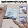 Electric Nail Clipper, with Nail File & Nail Scraps Storage USB Rechargeable Safety Fingernail Trimmer 2 in 1Manicure Tool for Elderly Adults Children Care Communities, Caregivers, Kids Men Women