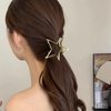 Star Hair Clips,Hair Claw Clip,Metal Hair Claw Clips,Gold Star Hair Jaw Clamp Nonslip,Star Shape Claw Clips Sparkly Star Hairpin for Women Girls Thick Thin Hair Accessories