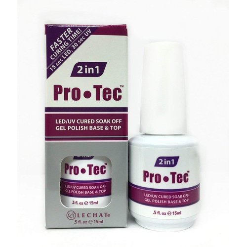 LeChat 2 in 1 Pro Tec LED/UV Cured Soak Off Gel Polish Base & Top .5 fl. oz 15ml