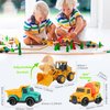 Toddler Toys for Ages 2-4, Kids Toys for 2 3 Year Old Boy Girls,Dump Truck Cement Mixer Excavator Toy Cars Set, BPA Free, Phthalates Free, PVC, Outdoor Toddler Boy Toys Birthday