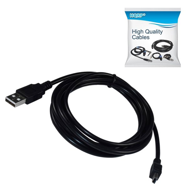 HQRP Long 6ft USB to Mini USB Cable Compatible with Magellan RoadMate 2120T / 2120T-LM / 2136T-LM / 2145T-LM / 3030/3030-LM / 3045/3045-LM / 3045-MU GPS
