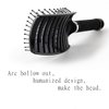 AISIBO Curved Vented Styling Hair Brush, 2PCS Anti Frizz Hair Detangling Brush, for Wet Hair or Dry Hair, Black, Pink