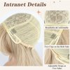 Mayouda Blonde Layered Wig With Curtain Bangs For Women Multi-Layered Wig 26Inch Straight Wavy Hair Gorgeous Wig Natural Looking Synthetic Heat Resistant Wigs for Daily Party Use (26Inch, Blonde#)