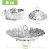 Stainless Steel Steamer Basket, Vegetable Steamer Basket for Instant Pot, Insert for Veggie/Seafood Cooking/Boiled Eggs with Safety Tool - Adjustable Sizes to fit Various Pots (5.1" to 9.5")