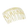 French Amie Fab 13 Teeth Medium 3 1/2" Handmade Celluloid Side Hair Comb Flexible Durable Hair Comb Strong Hold Hair Comb for Women No Slip Styling Girls Hair Accessories, Made in France (Cream Ivory)